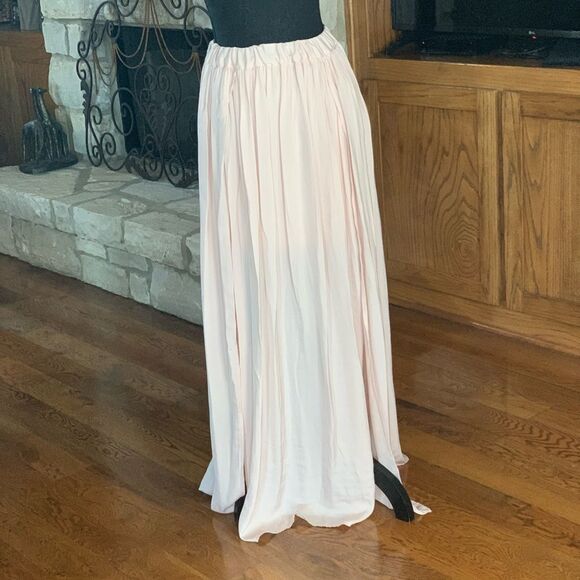 𝅺Forever 21 Y2K Blush‎ Split Pleated  Maxi Skirt Whimsigoth Festival - Picture 2 of 9